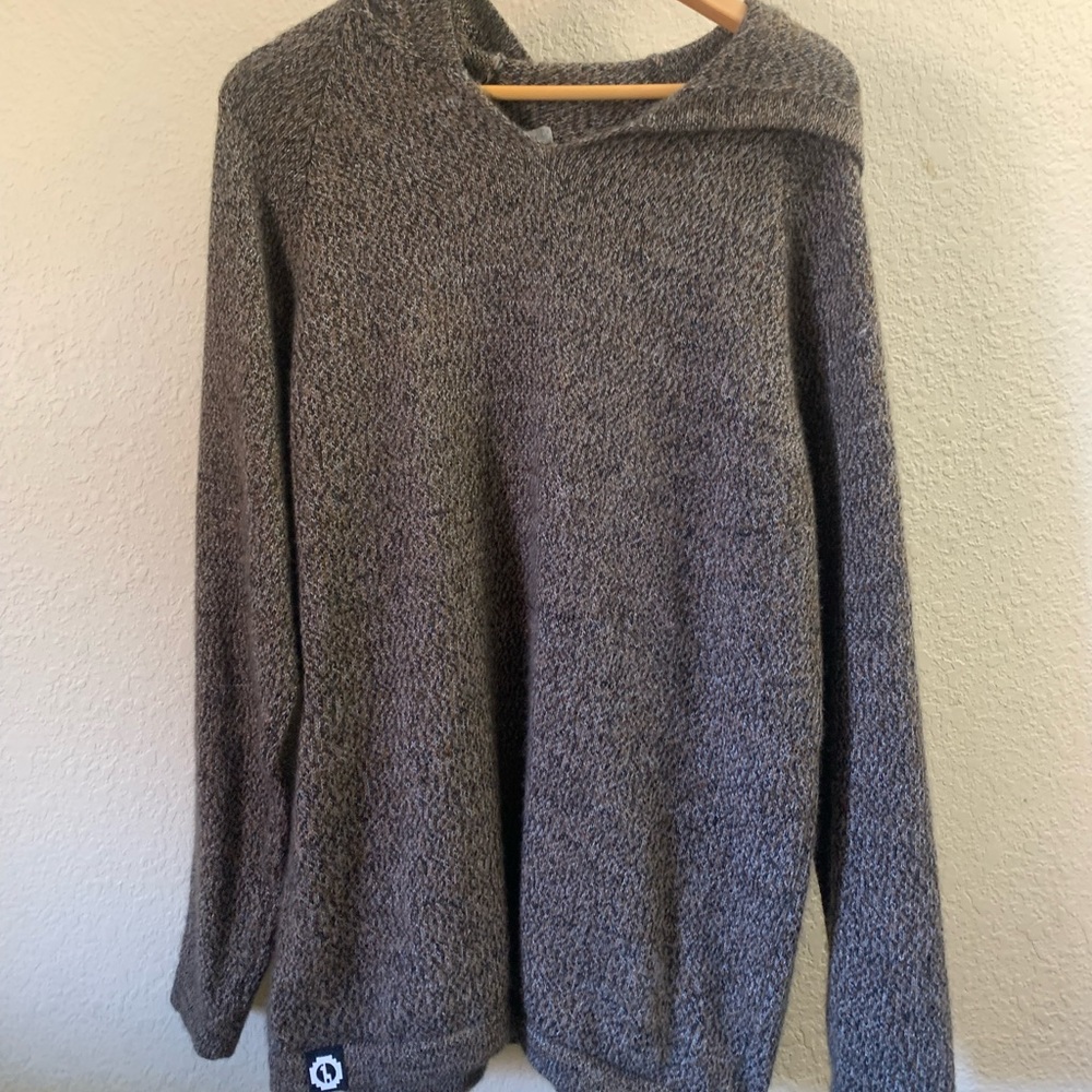 alpaca hooded sweater